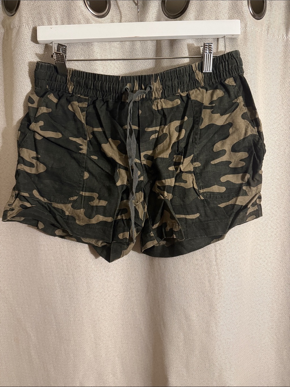 SOHO by New York and Company Camo Drawstring Casual Shorts
